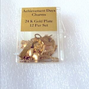 Achievement Day Charms Kecklace  24 K Plate Gold
